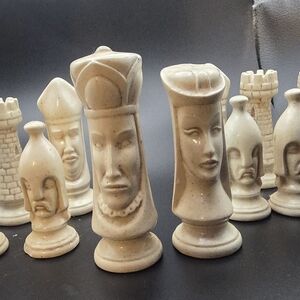 Gothic Surrealism "Chalkware" Chess Specimens